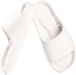 Shower Shoes for Women and Men Massage Slide Sandals Soft Cushioned Anti-Slip Pool Slides Comfort Arch Support Quick Drying Shower Shoes with Drain Holes Bathroom Slides Slippers