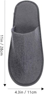 10 Pairs Foldable Fleece Slippers for Travel and Home, Non-Skid Reusable Guest Slippers Bulk Pack for Adults, Ideal for Hotels and Everyday Use - Image 2