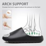 Slides for Men and Women, Quick Drying Pillow Slippers Open Toe Thick Soft, Platform Slide Sandals Daily Shower Sandals, Non-Slip Bathroom Slippers Summer for Indoor & Outdoor - Image 2