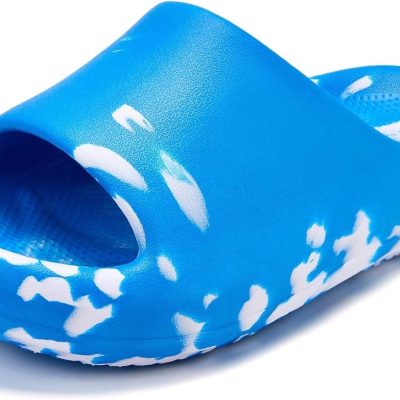 Pillow Slippers for Women and Men, Cloud Slides Shower Sandals House Shoes, Comfy and Cushioned Thick Sole