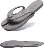 Shower Shoes Travel Slippers for Women Men, Folding Slides Sandals, Portable Hotel Spa Slippers, Waterproof Quick Drying Flip Flops, Beach Sandals