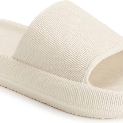 Pillow Slippers for Women and Men Non Slip Quick Drying Shower Slides Bathroom Sandals | Ultra Cushion | Thick Sole