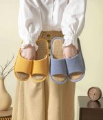 Linen Slippers - Indoor Summer Silent Slippers For Women And Men - Image 2