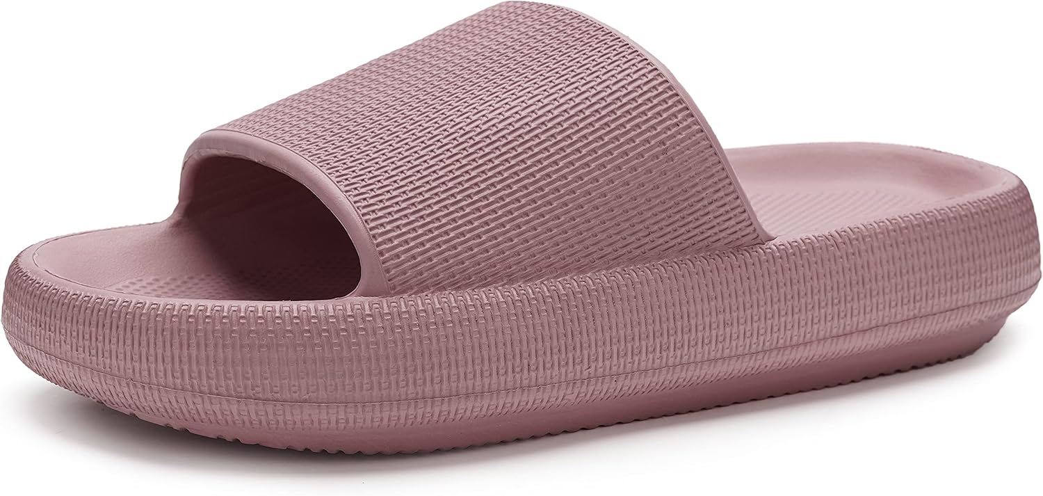 818eHj8DzNL._AC_SL1500_.jpg Pillow Slippers for Women Non Slip | Cushioned Thick Sole Slides | Quick Drying Bathroom Sandals - Image 1