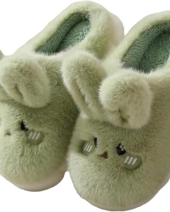 Women Cute Rabbit Warm Plush Comfortable Indoor Anti slip Home Thick Sole Winter Soft Cotton Slippers