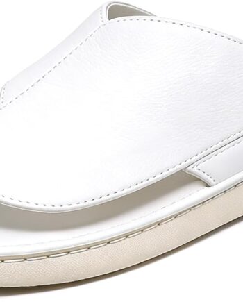 Men's Beach Sandals: Genuine Leather Material | Comfortable Toe-Post Design | Easy Slip-On Style | Features Orthopedic Arch Support | Ideal for Summer Vacations & Casual Daily Walks