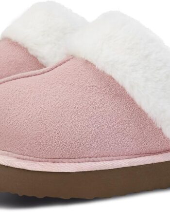 Fuzzy Slippers Women,Slippers for Women Indoor and Outdoor,Fluffy Slippers for Women,Slip on Warm Comfy Soft Slippers for Women Memory Foam with Thick Sole