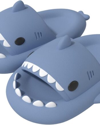 Boys Girl Cloud Shark Slides Non-Slip Novelty Open Toe Sandals Extremely Comfy Cushioned Thick Sole Cute Cartoon Shower Slippers Indoor & Outdoor