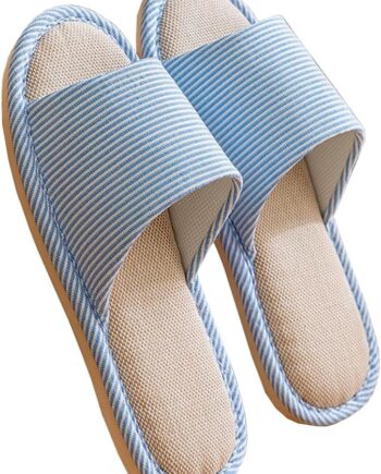 Women And Men's Indoor Breathable Non-Slip Linen Slippers(Upgraded version)