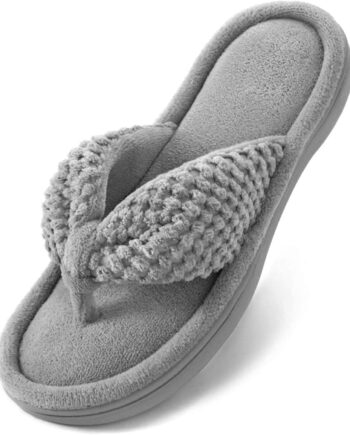 Women Popcorn Flip Flop House Slipper with Memory Foam