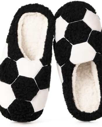 Unisex Sports-Themed Slippers: Warm Winter Home Footwear with Plush Lining, Comfortable Memory Foam Slip-Ons, Non-Slip Sole Design, Suitable for Indoor Home and Bedroom Wear