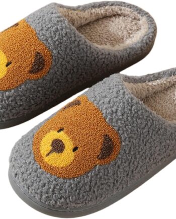 Unisex Home Slippers: Flexible and Comfortable, Soft and Plush, Ideal for Bedroom Wear; Warm Winter Design with Non-Slip Sole, Cute Animal Pattern, Retro Memory Foam Style, Indoor/Outdoor Use