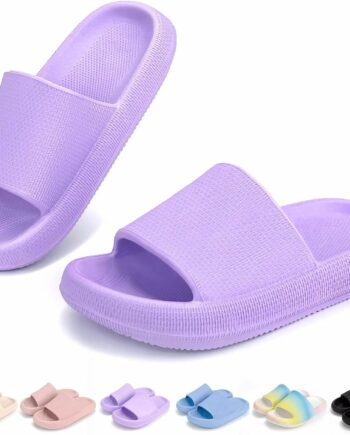 Cloud Slides for Kids丨Boys Girls Shower Slippers Slip on Sandals丨Non-Slip Open Toe Pillow Slippers Sandals丨Quick Drying Summer Beach Pool Shoes