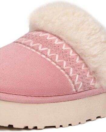 Slippers for Women, Winter House Slippers Indoor Outdoor, Fuzzy Platform Slippers Women