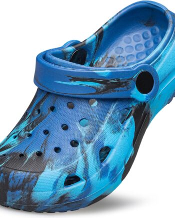 Toddler Kids Clogs Boys Girls Clogs Marbled Garden Shoes Unisex Child Slides Sandals Slip on Beach Slipper Water Shoes Indoor Outdoor(Toddler/Little Kids/Big Kids)